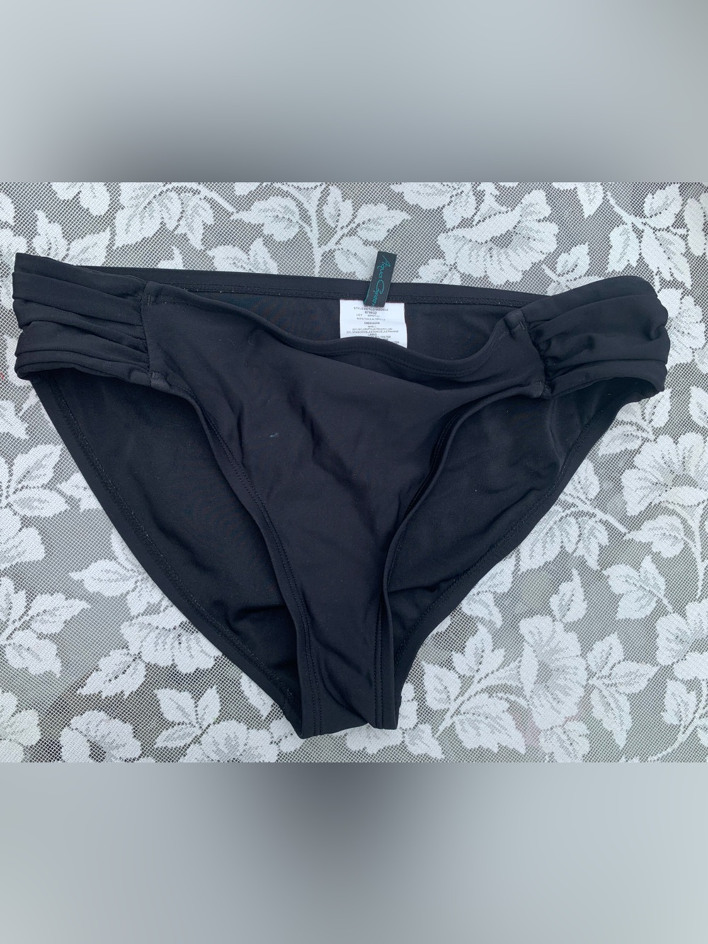Aqua Green Black Bikini Bottom